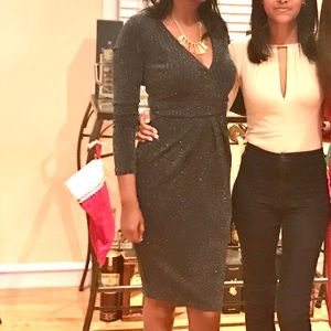 Shimmery figure hugging dress